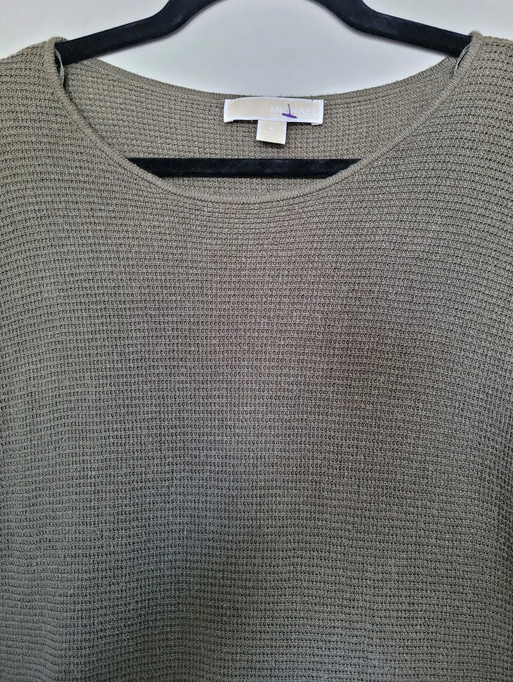 Michael Kors Women’s Waffle Olive Knit Tunic Sweater Medium/Large